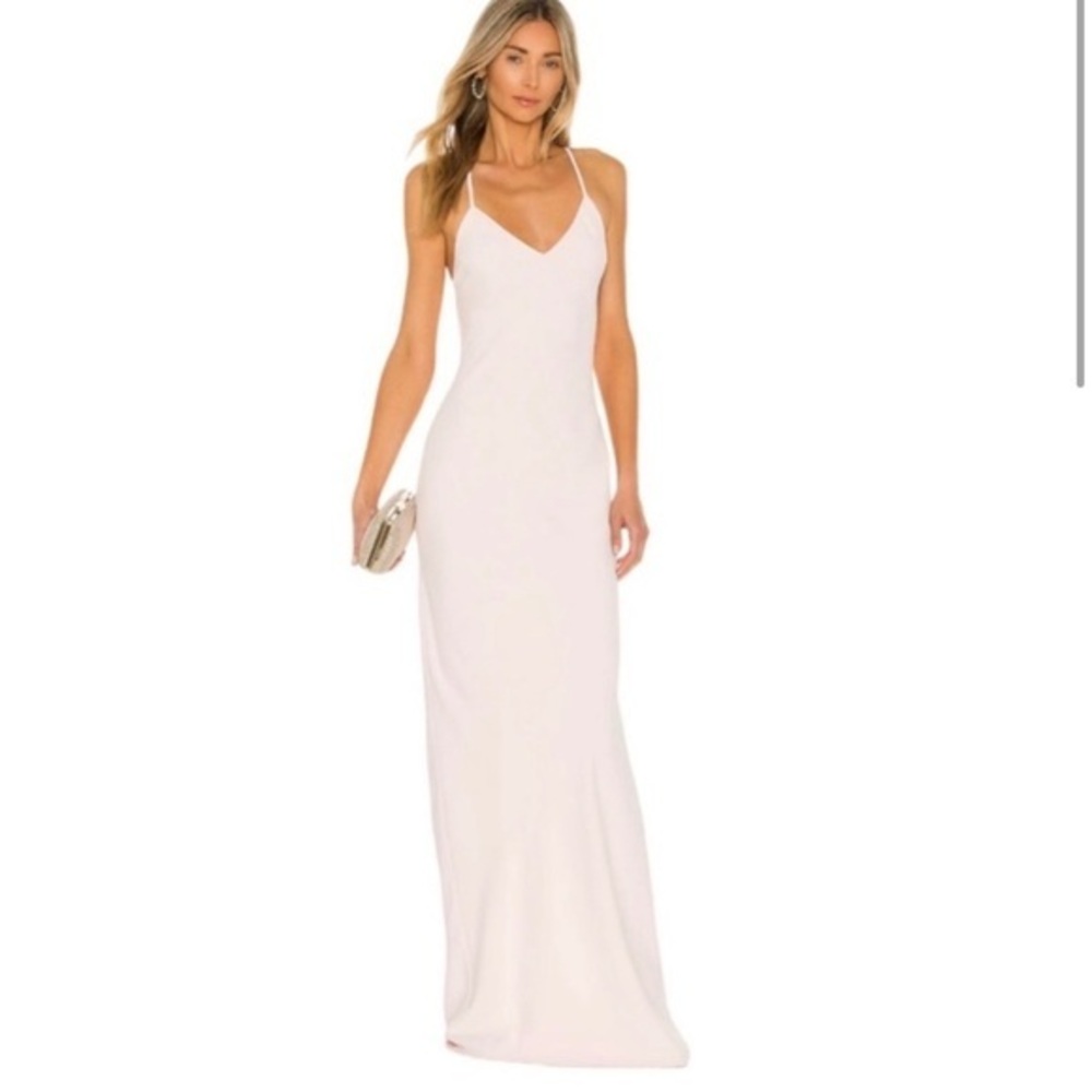 Amanda Uprichard X Revolve Lolita Gown in Blush‎ large